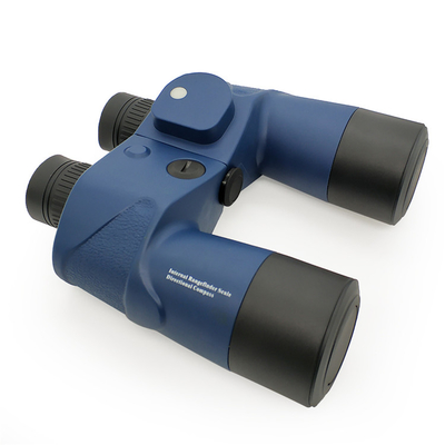 Télescope militaire bleu, jumelles 10x50 militaires avec la boussole de télémètre