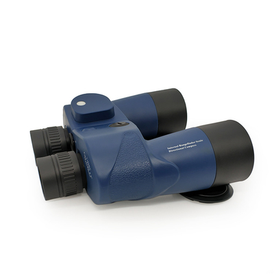 Télescope militaire bleu, jumelles 10x50 militaires avec la boussole de télémètre