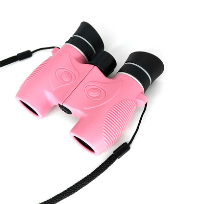 Jumelles du rose Bak4 des enfants optiques du prisme 6x21 antichoc